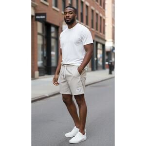 Duvin Mens "Have a Day" Shorts in Beige size Medium